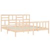 vidaXL Bedframe met hoofdbord massief hout