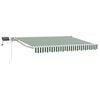 vidaXL Handmatige Luifelhouder met LED's Groen en Wit 3,5 x 2,5 m