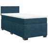 vidaXL Boxspring met matras fluweel donkerblauw 80x200 cm