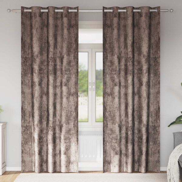 vidaXL Velvet Gordijnen 2 pcs Cappuccino 245 x 140 cm Fluweel