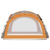 vidaXL Partytent met LED en 4 zijwanden 3,6x3,6x2,3 m grijs en oranje