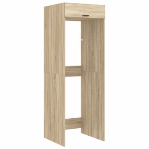 vidaXL Wasmachinekast Sonoma 67,5 x 68 x 200 cm Bewerkt hout