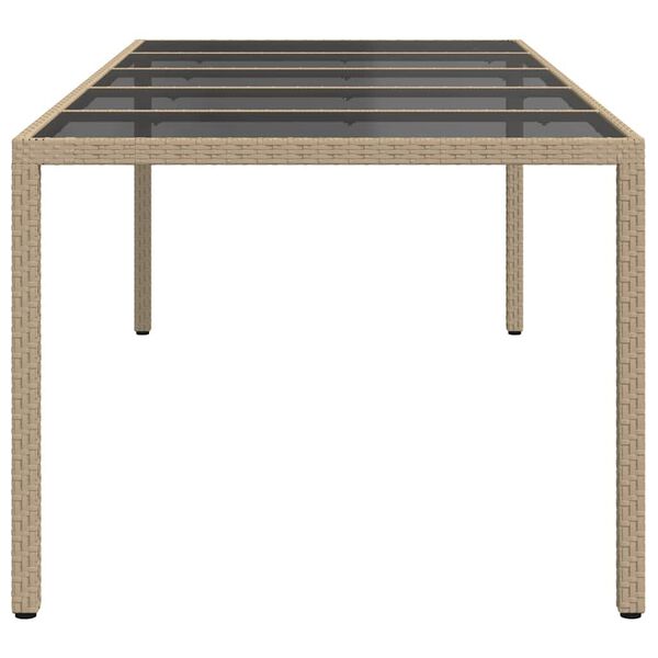vidaXL Tuin Eettafel Beige 250 x 100 x 75 cm poly rattan