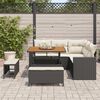 vidaXL Tuin Sofa Set met kussen met opslag 8 pcs Zwart en cr&egrave;me