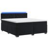 vidaXL Boxspring Bed met Matras en LED Zwart 200 x 200 cm fluweel