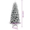 vidaXL Kunstkerstboom Wit 240 cm PVC en Plastic en Staal en PE