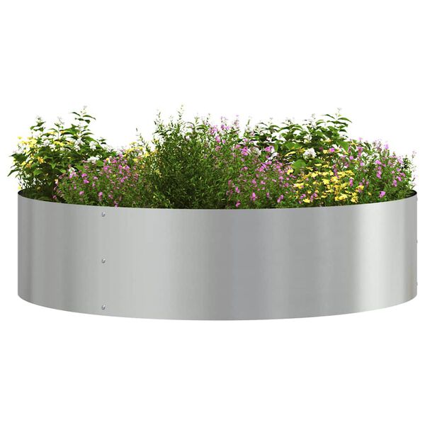 vidaXL Tuin Bloempot 5 pcs Zilver 80 x 80 x 20 cm Gegalvaniseerd staal