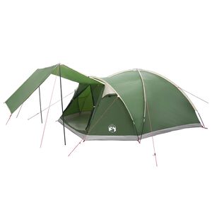 vidaXL Huisje Tent 8-persoons Groen Polyester en staal