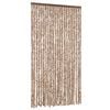 vidaXL Vliegengordijn 100x230 cm chenille beige en donkerbruin