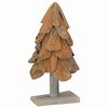 vidaXL Kerstboom met standaard Bruin 61 cm Massief teakhout