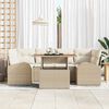 vidaXL Tuin Sofa Set met kussen 7 pcs beige en cr&egrave;mekleurig