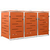 vidaXL Containerberging driedubbel 207x77,5x115 cm roestvrij staal