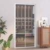 vidaXL Binnendeur 102,5x201,5 cm ESG-glas en aluminium wit
