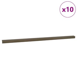 vidaXL Trapprofielen 10 st Bruin 67 x 3.5 x 3 cm Aluminium