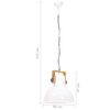 vidaXL Hanglamp industrieel rond 25 W E27 40 cm wit