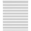 vidaXL Zebra rolgordijn 135x150 cm stofbreedte 130,9 cm lichtgrijs