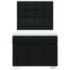 vidaXL Boxspring met matras stof zwart 90x200 cm