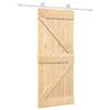 vidaXL Schuifdeur 85 x 210 cm Massief Grenenhout (Niet-Behandeld)