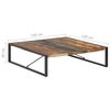vidaXL Salontafel 140x140x40 cm massief gerecycled hout