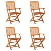 vidaXL Klapstoelen 4 stuks van massief eucalyptushout