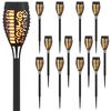 vidaXL Buitenzonne-lampen met grondpin 12 st Warmwit 47,5 cm ABS