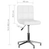 vidaXL Eetkamerstoel draaibaar kunstleer wit