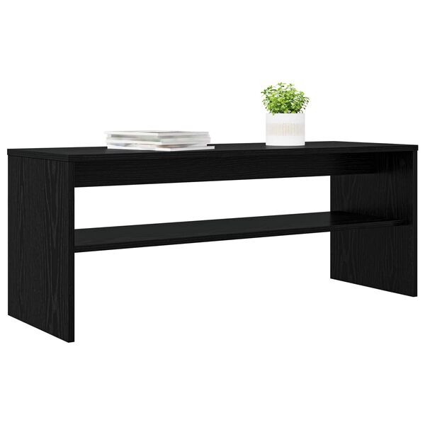 vidaXL TV-kast Zwart Eiken 100 x 35 x 40 cm Bewerkt hout