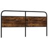 vidaXL Hoofdbord 190 cm staal en bewerkt hout gerookt eikenkleurig