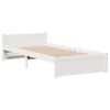 vidaXL Bedframe met hoofdbord massief grenenhout wit 75x190 cm