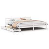 vidaXL Bedframe zonder matras massief grenenhout wit 200x200 cm