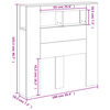 vidaXL Hoofdeinde met LED 100x18,5x103,5 cm bewerkt hout grijs sonoma