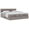 vidaXL Ottoman bed met matrassen 160x200cm stof taupe