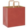 vidaXL Papieren zakken 50 st met hengsels 26x17x25 cm rood
