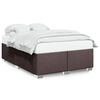 vidaXL Bedframe zonder matras stof donkerbruin 140x190 cm