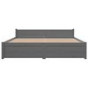 vidaXL Bedframe massief hout grijs 135x190 cm