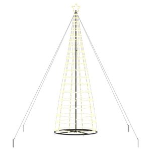 vidaXL LED Kerstboom EKENAS 400 cm 800 LED's Warmwit Staal Warmwit