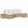 vidaXL Tuin Sofa Set 6 st Beige poly rattan
