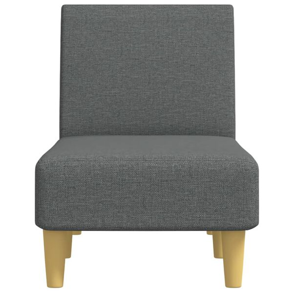 vidaXL Chaise longue stof donkergrijs