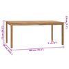 vidaXL Tuintafel 180x90x77 cm massief teakhout