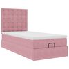 vidaXL Ottoman bed met matrassen 100x200cm fluweel roze