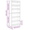 vidaXL Boekenkast met plank Grijs Sonoma 80 x 30 x 198 cm Bewerkt hout