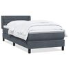 vidaXL Boxspring met matras fluweel donkergrijs 100x210 cm