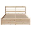 vidaXL Bedframe met hoofdbord massief grenenhout 120x200 cm