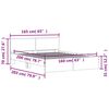 vidaXL Bedframe met hoofdeinde en LED-licht betongrijs 160x200 cm