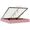 vidaXL Ottoman bed met matrassen en LED's 200x200cm fluweel roze