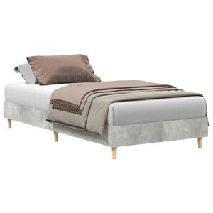vidaXL Bedframe zonder matras 90x190 cm spaanplaat betongrijs