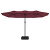 vidaXL Parasol dubbel dak 449x265 cm bordeauxrood