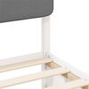 vidaXL Bedframe met Gevoerd Hoofdgedeelte Lichtgrijs 140 x 190 cm