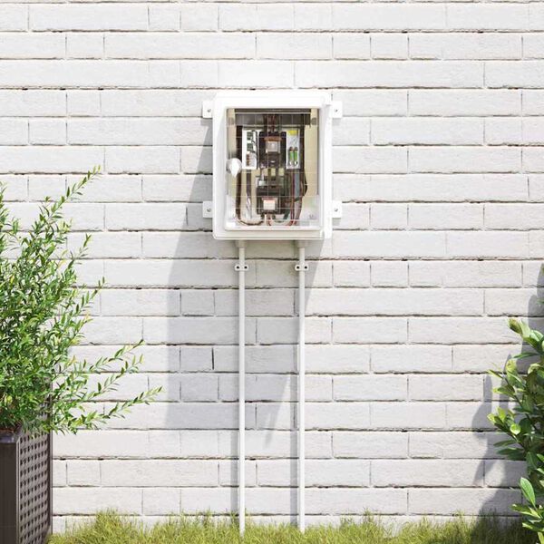 vidaXL Bedieningskast Grijs 47 x 20 x 60 cm ABS Kunststof