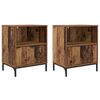vidaXL Nachtkastje 2 st Oud hout 49 x 36 x 61 cm Bewerkt hout